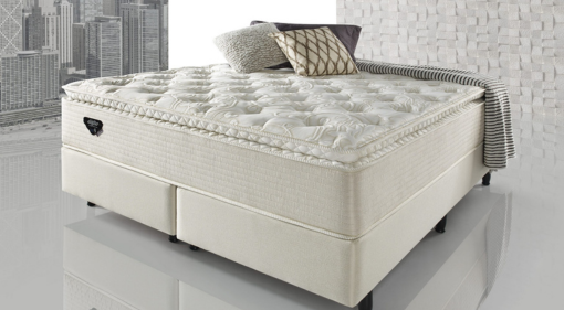 cama casal box na cor creme